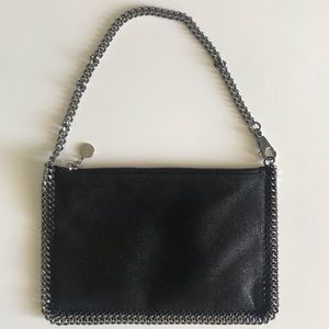 Stella Mccartney Black Falabella Shaggy Deer Purse
